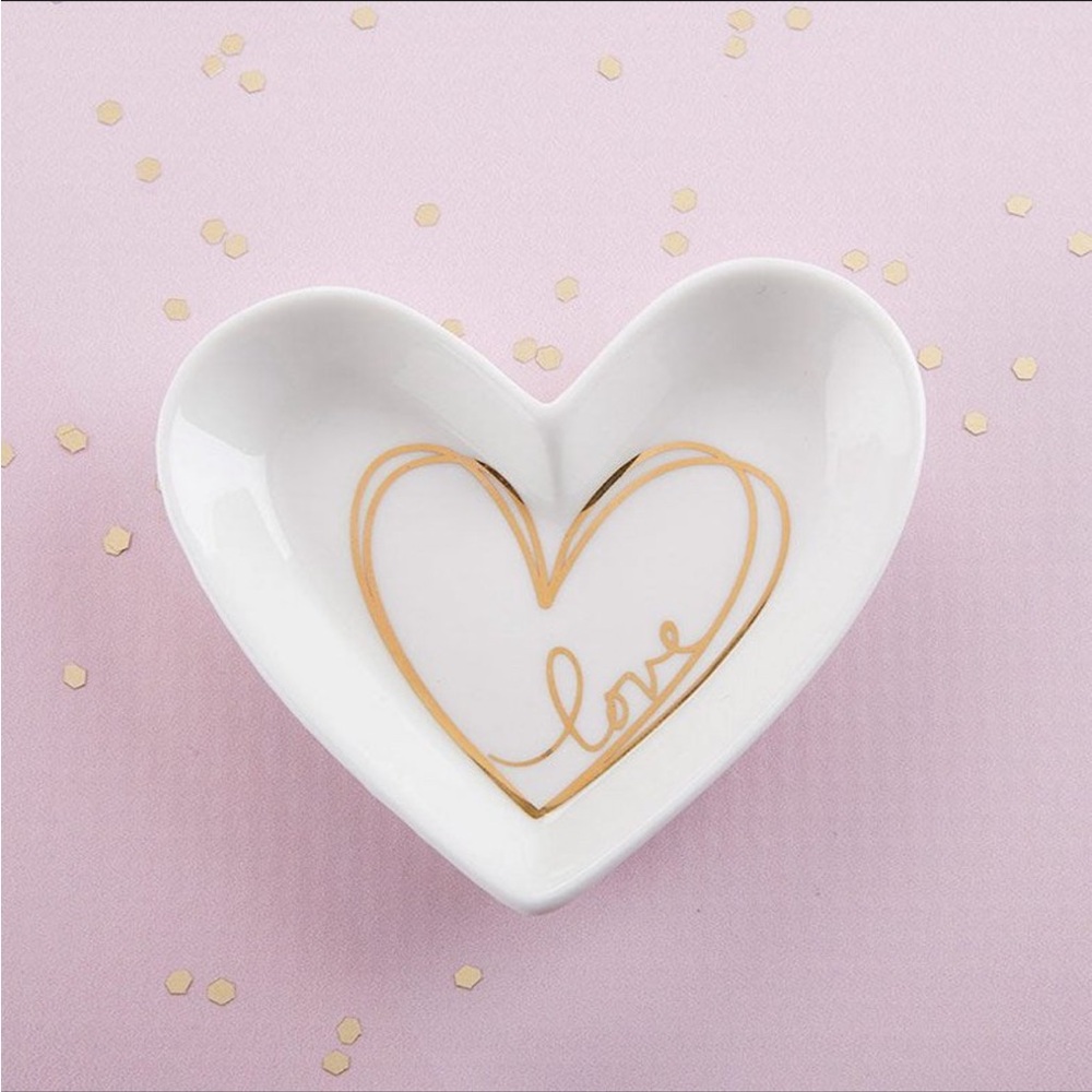 Kate Aspen Heart Shaped Ring Trinket Dish | NWOT